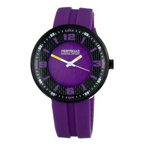 PERTEGAZ Rubber Bracelet Watch with Durable Strap and Sleek Design Unisex Purple